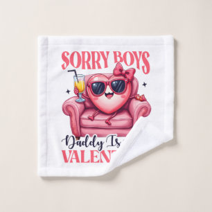 Valentine Gift Daddy Is My Valentine Wash Cloth