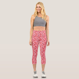 Valentine Gift Heart In Heart Capri Leggings
