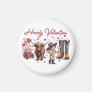 Valentine Gift Howdy Valentine Magnet