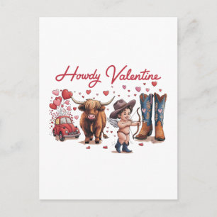 Valentine Gift Howdy Valentine Postcard