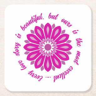 VALENTINE GIFT HUSBAND WIFE GIRLFRIEND BOYFRIEND  SQUARE PAPER COASTER