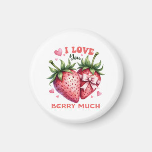 Valentine Gift   I Love You Berry Much Magnet