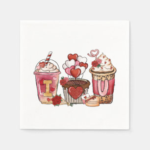 Valentine Gift I Love You Napkin