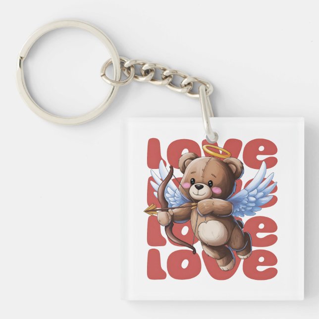 Valentine Gift | Love Beer Key Ring (Front)