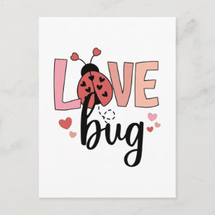 Valentine Gift Love Bug Postcard