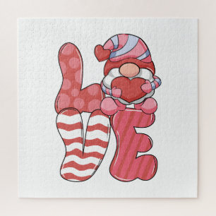 Valentine Gift LOVE Gnome Jigsaw Puzzle