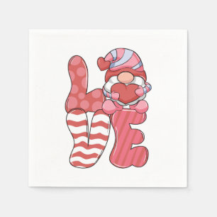 Valentine Gift LOVE Gnome Napkin