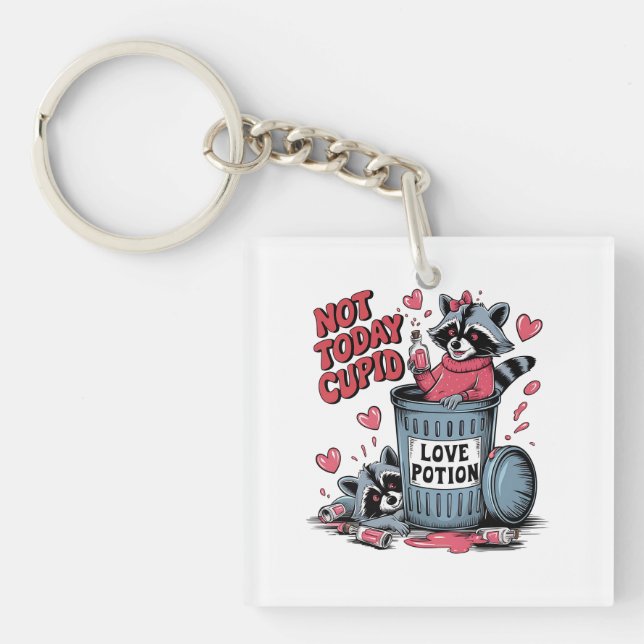 Valentine Gift | Not Today Cupid Key Ring (Front)