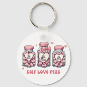 Valentine Gift Self Love Pills Key Ring