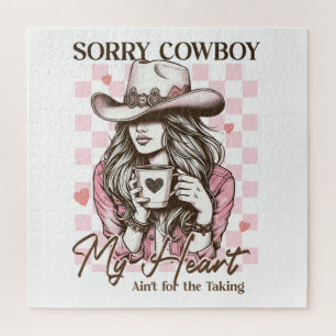 Valentine Gift Sorry Cowboy Jigsaw Puzzle