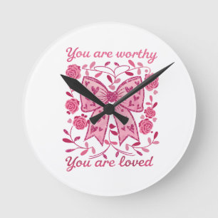 Valentine Gift You Are Loved Round Clock