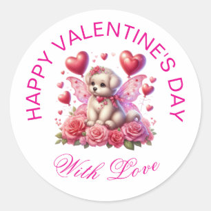 Valentine Gifts - Pawsitively Adorable Puppy 3 Classic Round Sticker