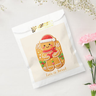 Valentine Gingerbread man Favour Bag