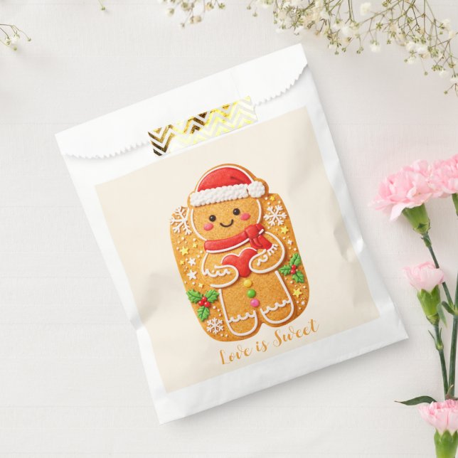 Valentine Gingerbread man Favour Bag (Sealed)