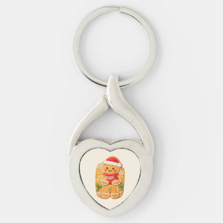 Valentine Gingerbread man Key Ring