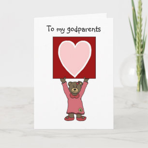 valentine girl bear holding card for her godparent