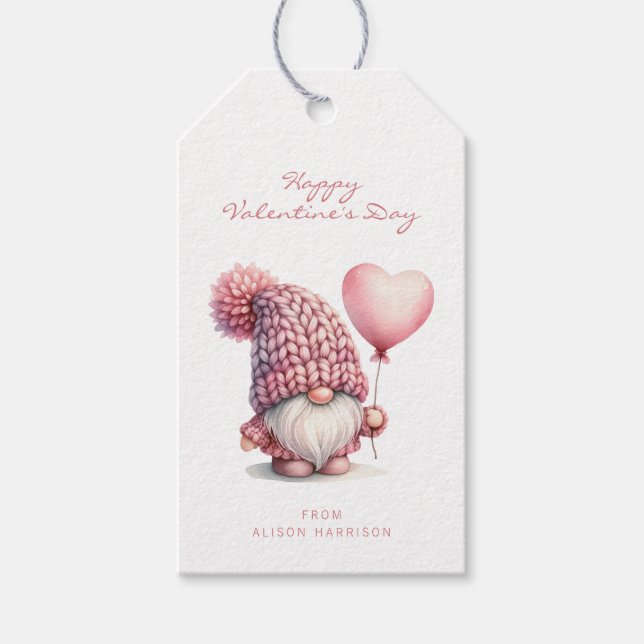 Valentine Gnome Gift Tags (Front)