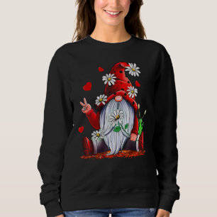 Valentine Gnome Love Heart Happy Valentines Day Wo Sweatshirt