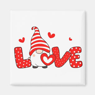 Valentine gnome magnet