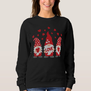 Valentine Gnomes Holding Hearts Valentine's Day Gn Sweatshirt