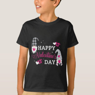 Valentine Gnomes Holding Hearts Valentine's Day Gn T-Shirt