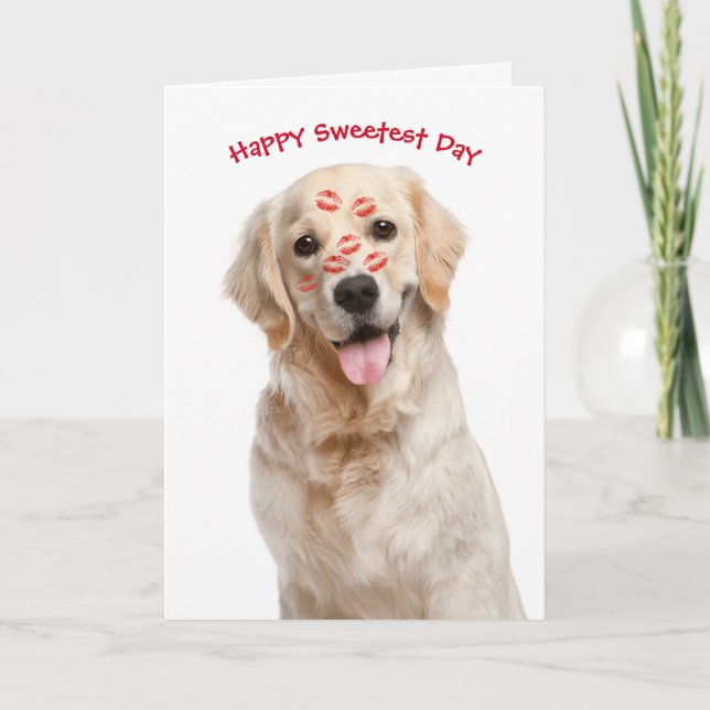 Valentine Golden Retriever Card (Front)