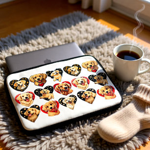 Valentine Golden Retriever Dog Laptop Sleeve