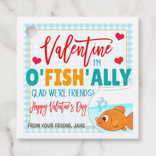 Valentine Goldfish Gift Tags (Front)