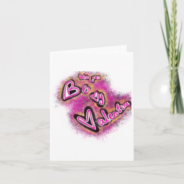 Valentine graffiti holiday card (Front)