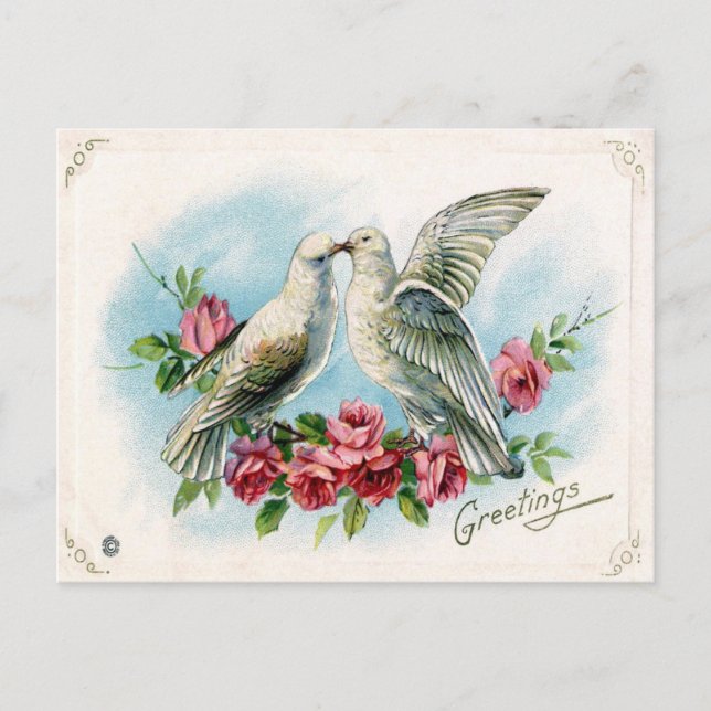 Valentine Greetings Holiday Postcard (Front)