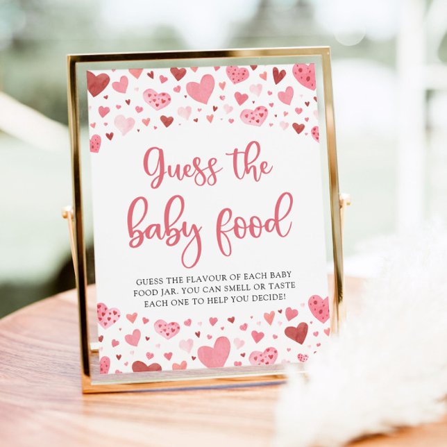 Valentine Guess the Baby Food Baby Shower Game Poster (Creator Uploaded)