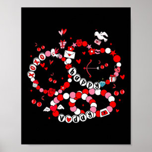Valentine Happy Xoxo V-day Friendship Bracelets Gi Poster