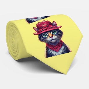 Valentine Hat Kitty Tie