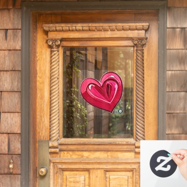 Valentine Heart Accent Window Cling 12x12 (Home Door)