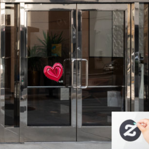Valentine Heart Accent Window Cling 12x12