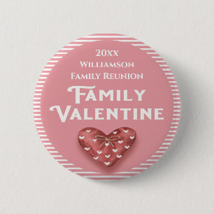 Valentine Heart Award Family Reunion 6 Cm Round Badge