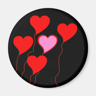 Valentine Heart Balloons Magnet