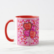 Valentine Heart Balloons Spanish Mug