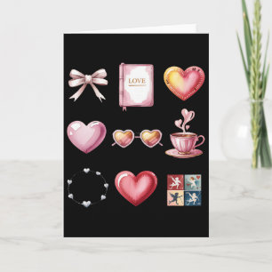 Valentine Heart Bow Mirror Love Letter Latte Bow A Card