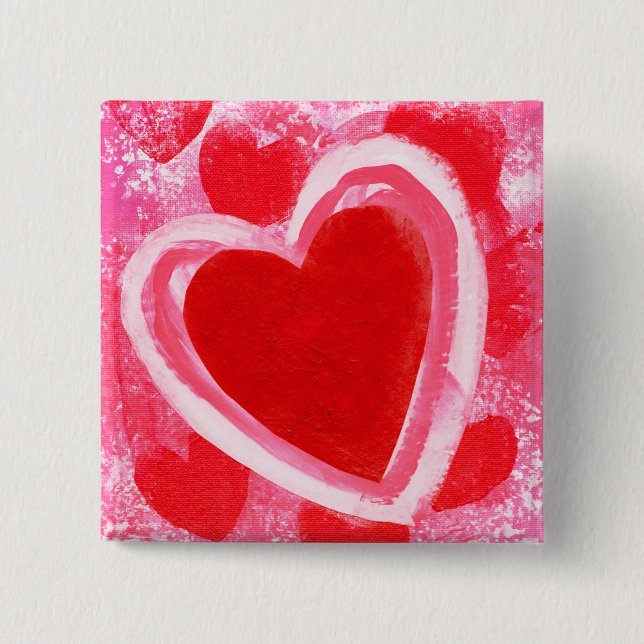 Valentine Heart by VictoriaShaylee 15 Cm Square Badge (Front)