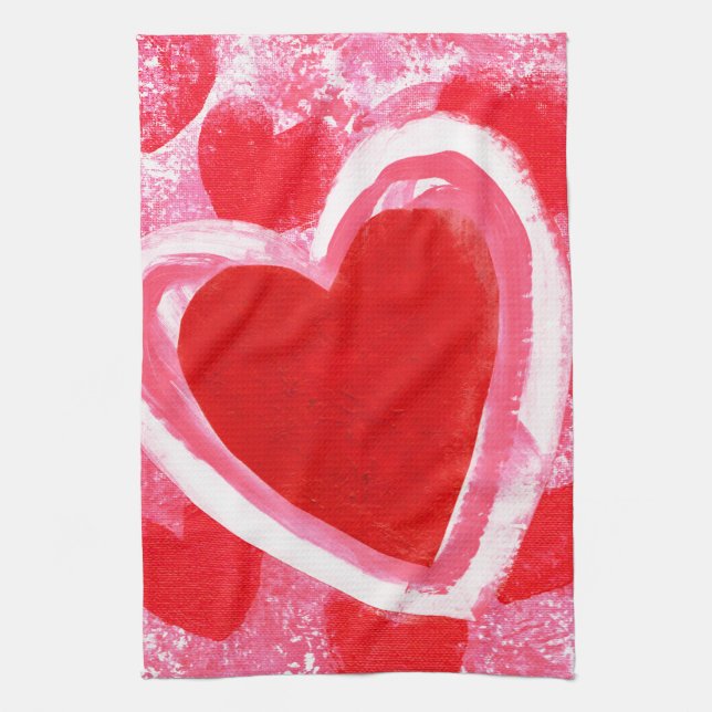Valentine Heart by VictoriaShaylee Tea Towel (Vertical)