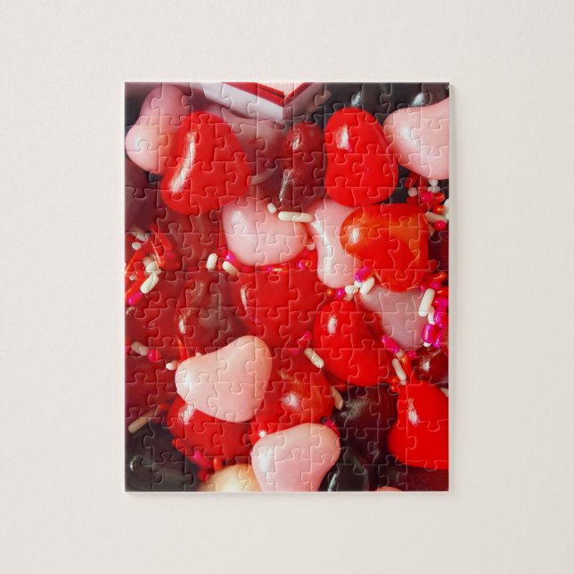 Valentine heart candy with sprinkles jigsaw puzzle (Vertical)