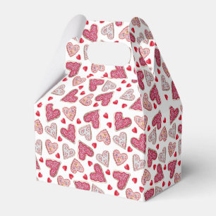 Valentine Heart Cookies Pattern Favour Box