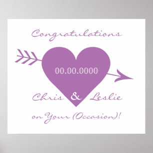 Valentine Heart custom wedding/anniversary poster