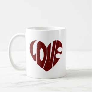  Valentine Heart design, Retro Love design  Coffee Mug