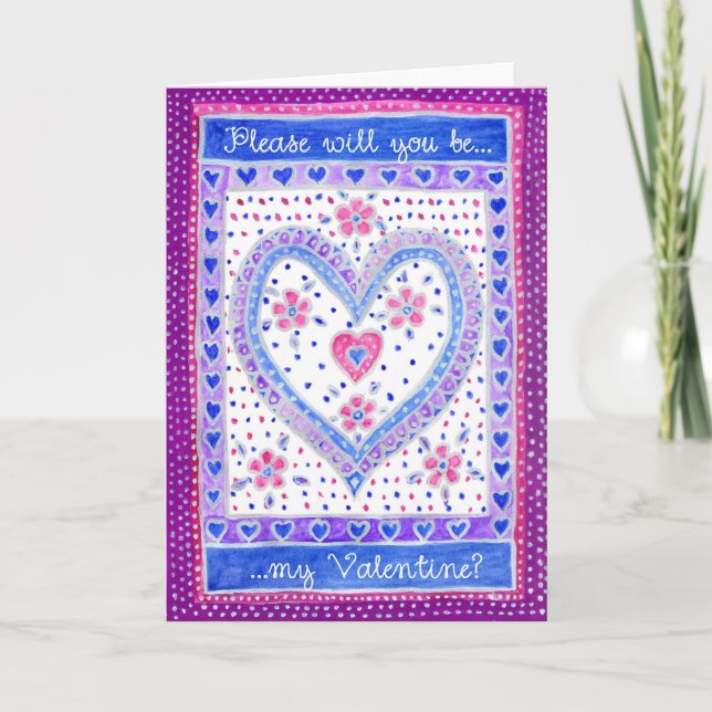 Valentine Heart Greeting Card (Front)