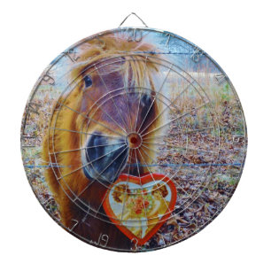 Valentine Heart  Horse Dartboard