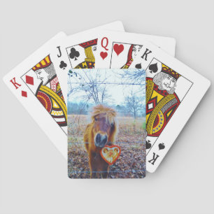 Valentine Heart Horse Playing Cards