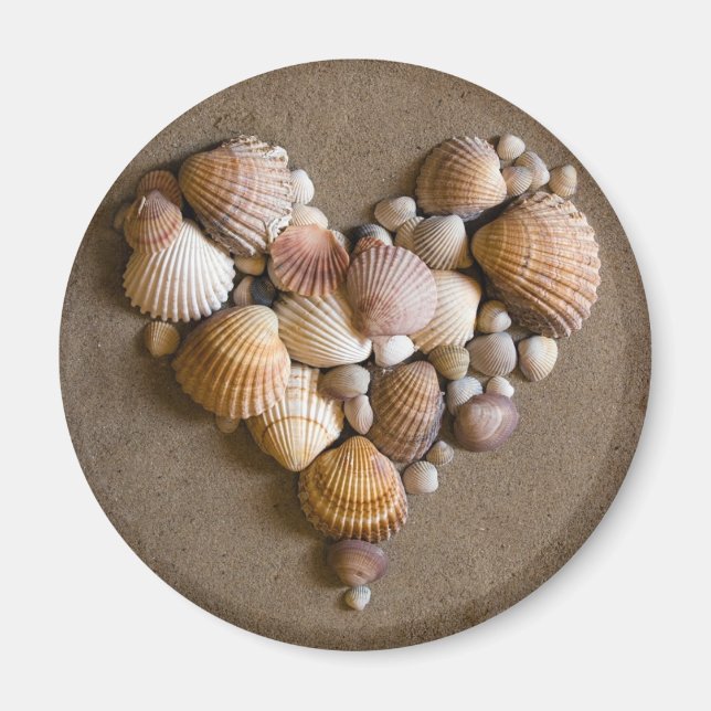 Valentine Heart Made with Shells Magnet (Front)