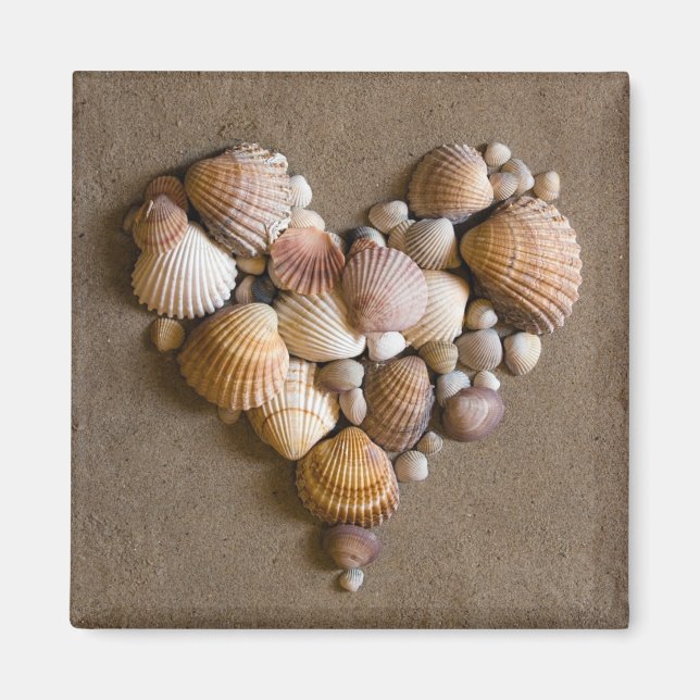 Valentine Heart Made with Shells Magnet (Front)